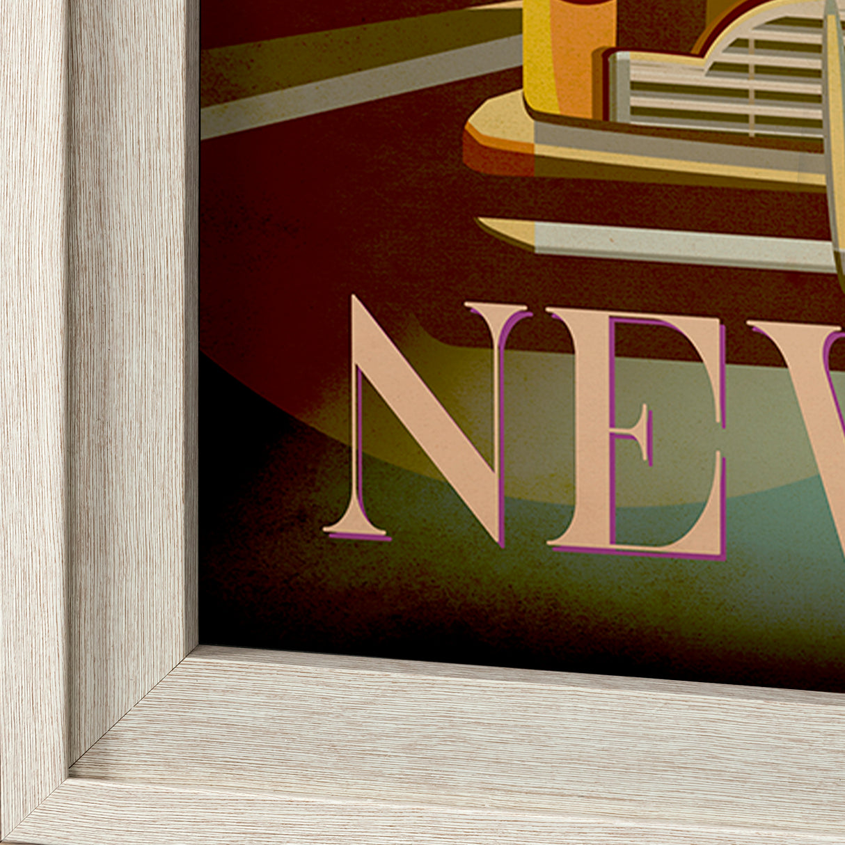 New York Go USA (XL) by Mercana Studio a Hand Embellished Decograph Framed Art Print under Glass from Mercana - Luna Furniture