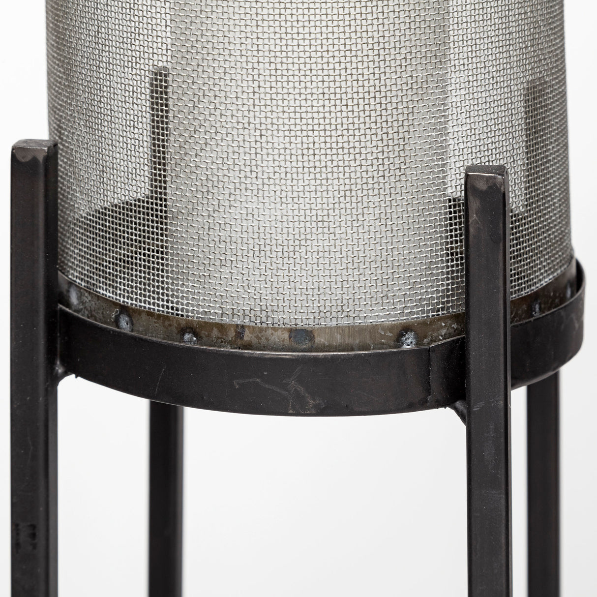 Steen Set of Two Black Meshed Metal Candle Holder Lanterns from Mercana - Luna Furniture