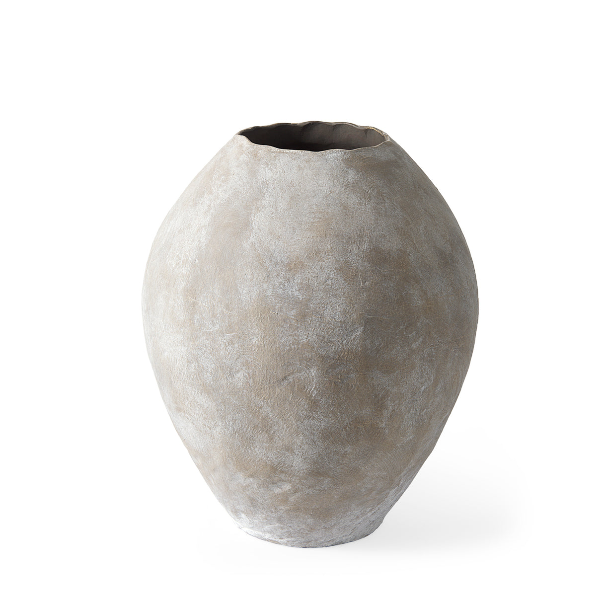 Gobi 19.75L x 20H Small Tan Ceramic Oval Vase from Mercana - Luna Furniture