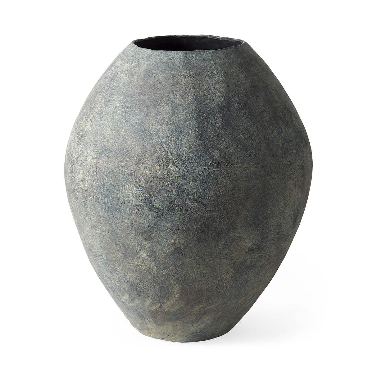 Gobi 19.75L x 24H Large Gray Ceramic Oval Vase from Mercana - Luna Furniture