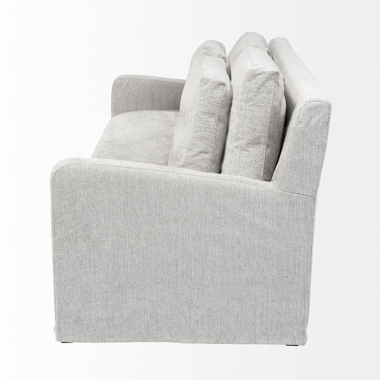 Denly II 92.5 X 38.25 X 34.5 Frost Gray Slipcover Three Seater Sofa from Mercana - Luna Furniture