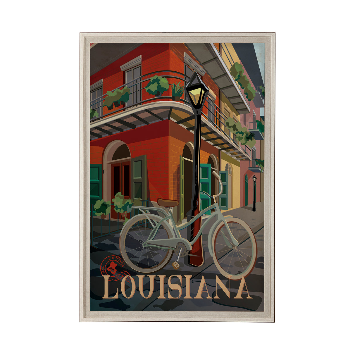 Louisiana Go USA (XL) by Mercana Studio a Hand Embellished Decograph Framed Art Print under Glass from Mercana - Luna Furniture