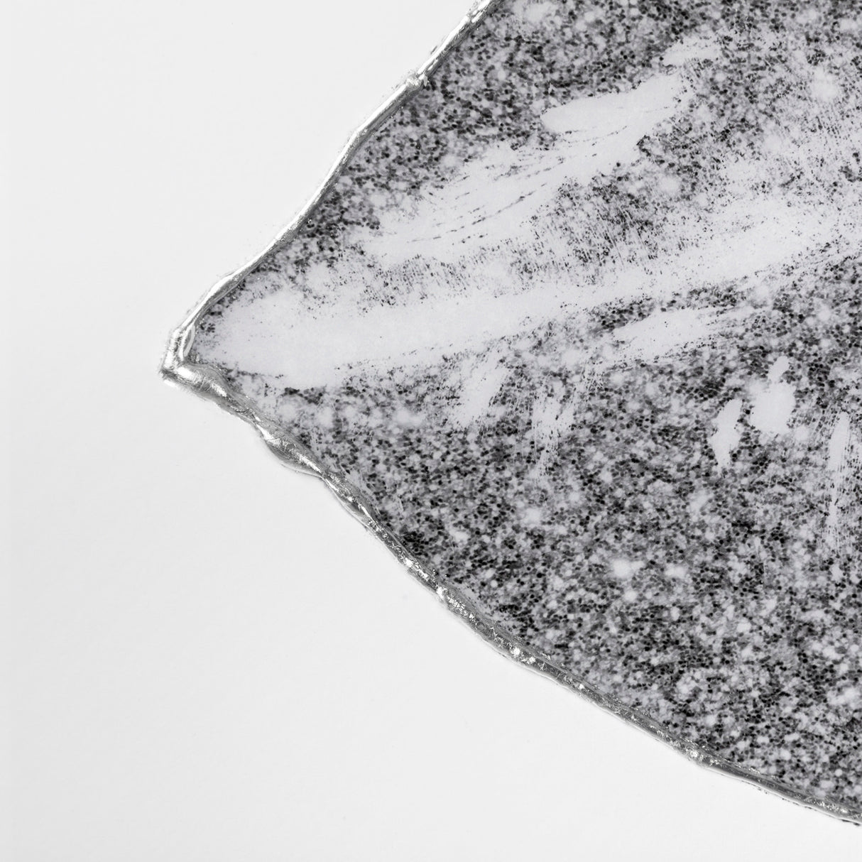 Glitter Lips I Silver by Victoria Barnes Hand Embellished Framed Art Print Matted under Glass from Mercana - Luna Furniture