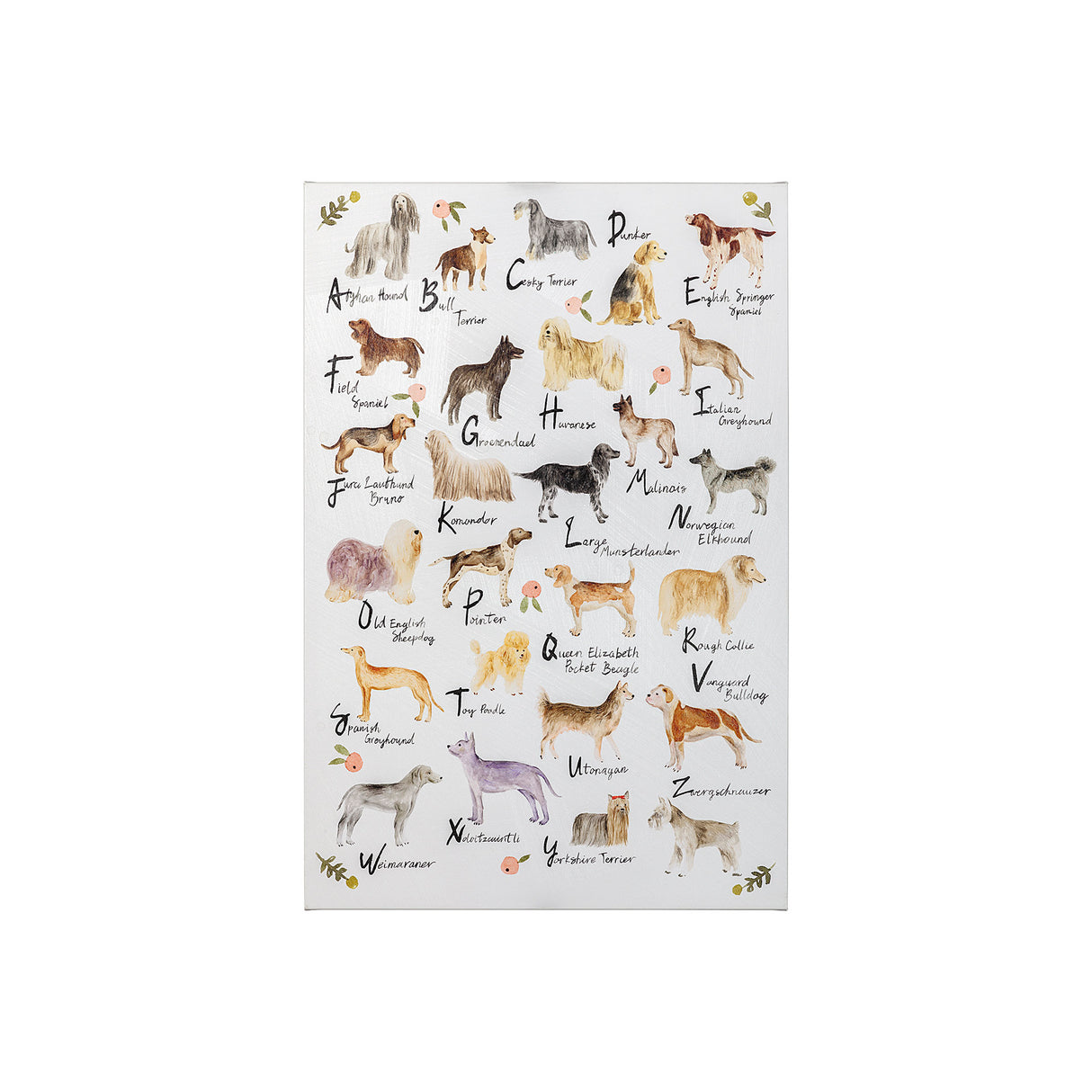 Dog Alphabet by Melissa Wang a Hand Embellished Textured Canvas from Mercana - Luna Furniture