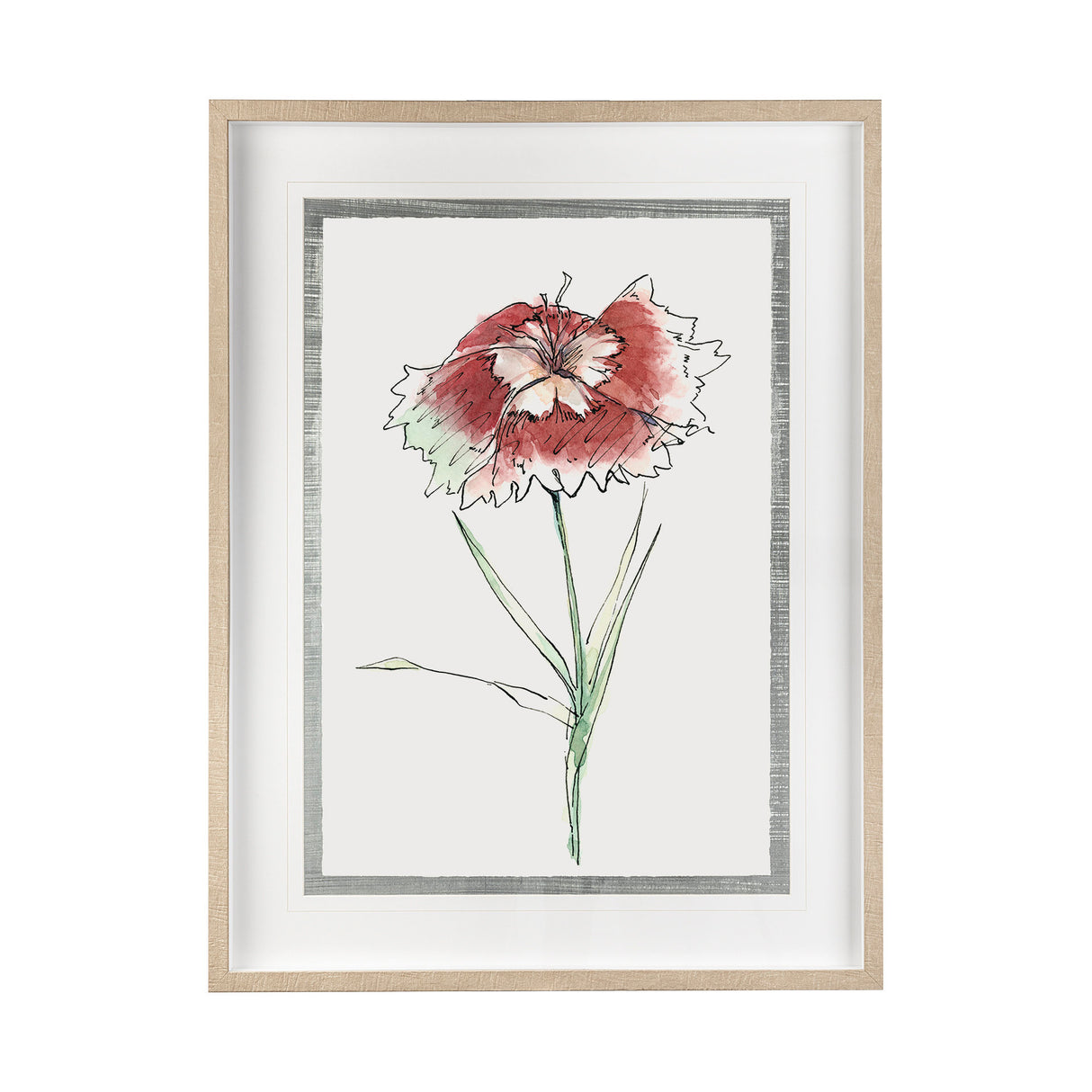 Dianthus I by Panpan Zhang a Framed Art Print Matted under Glass from Mercana - Luna Furniture