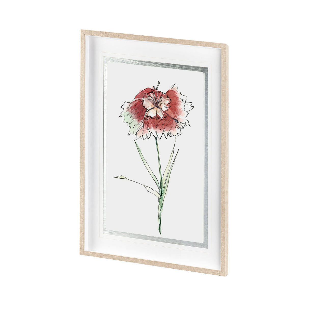 Dianthus I by Panpan Zhang a Framed Art Print Matted under Glass from Mercana - Luna Furniture