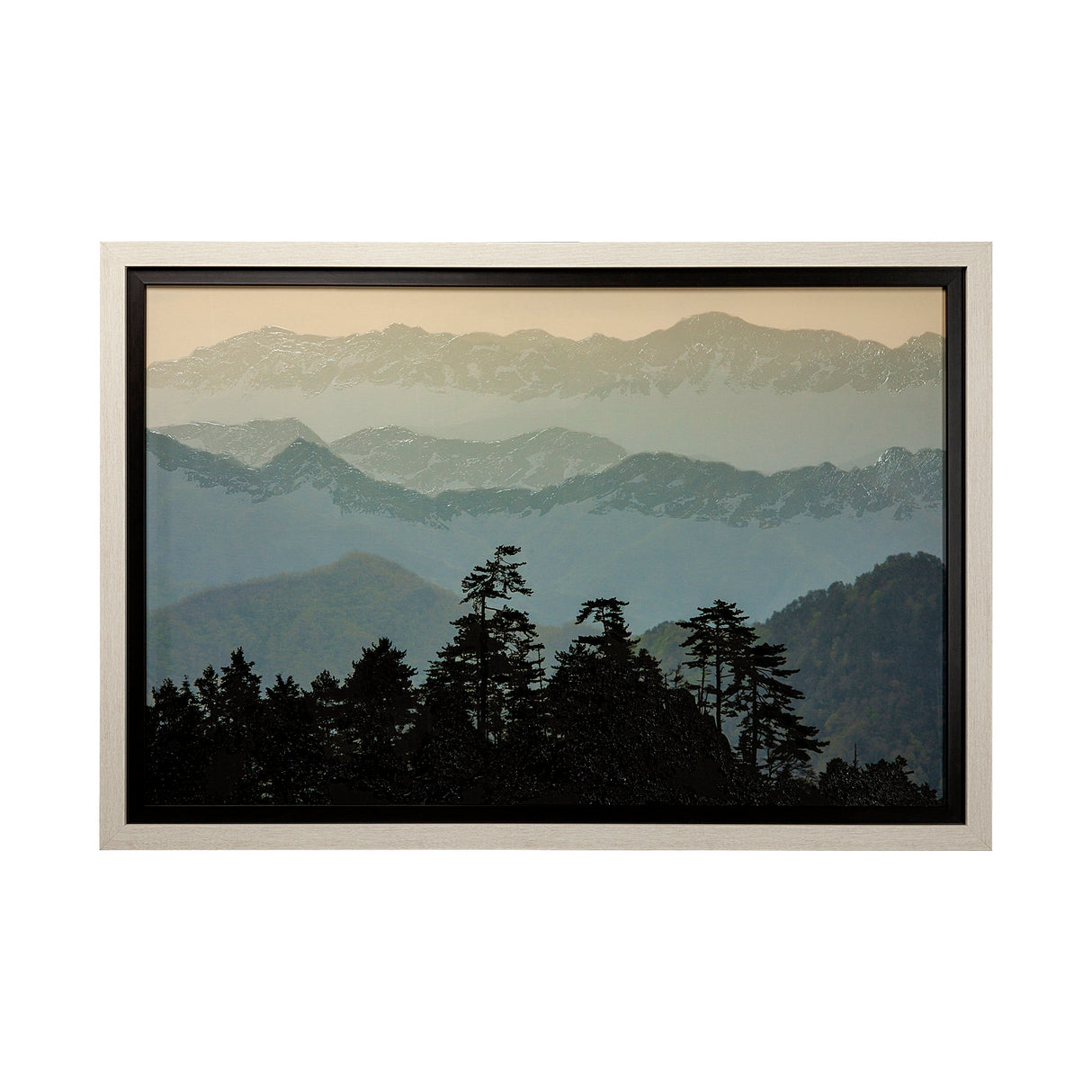 Mountain Light by Wild Wonders of ChinHand Embellished Textured Framed Art Print Matted under Glass from Mercana - Luna Furniture