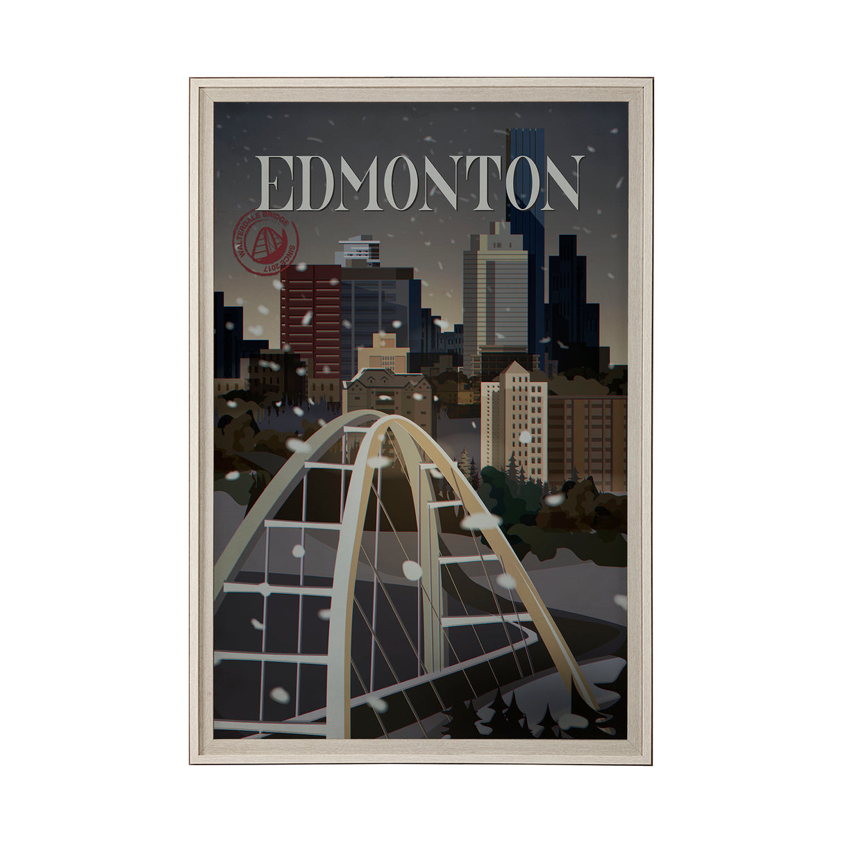 Edmonton Go Canada (XL) by Mercana Studio a Hand Embellished Decograph Framed Art Print under Glass from Mercana - Luna Furniture