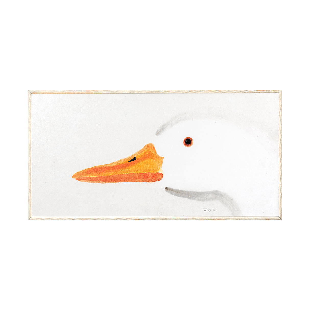 Duck Gazing I by Mercana Studio a Hand Embellished Textured Framed Art Print from Mercana - Luna Furniture