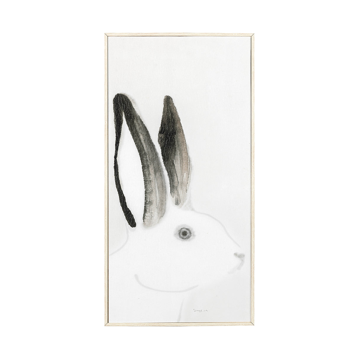 Rabit Gazing I by Mercana Studio a Hand Embellished Textured Framed Art Print from Mercana - Luna Furniture