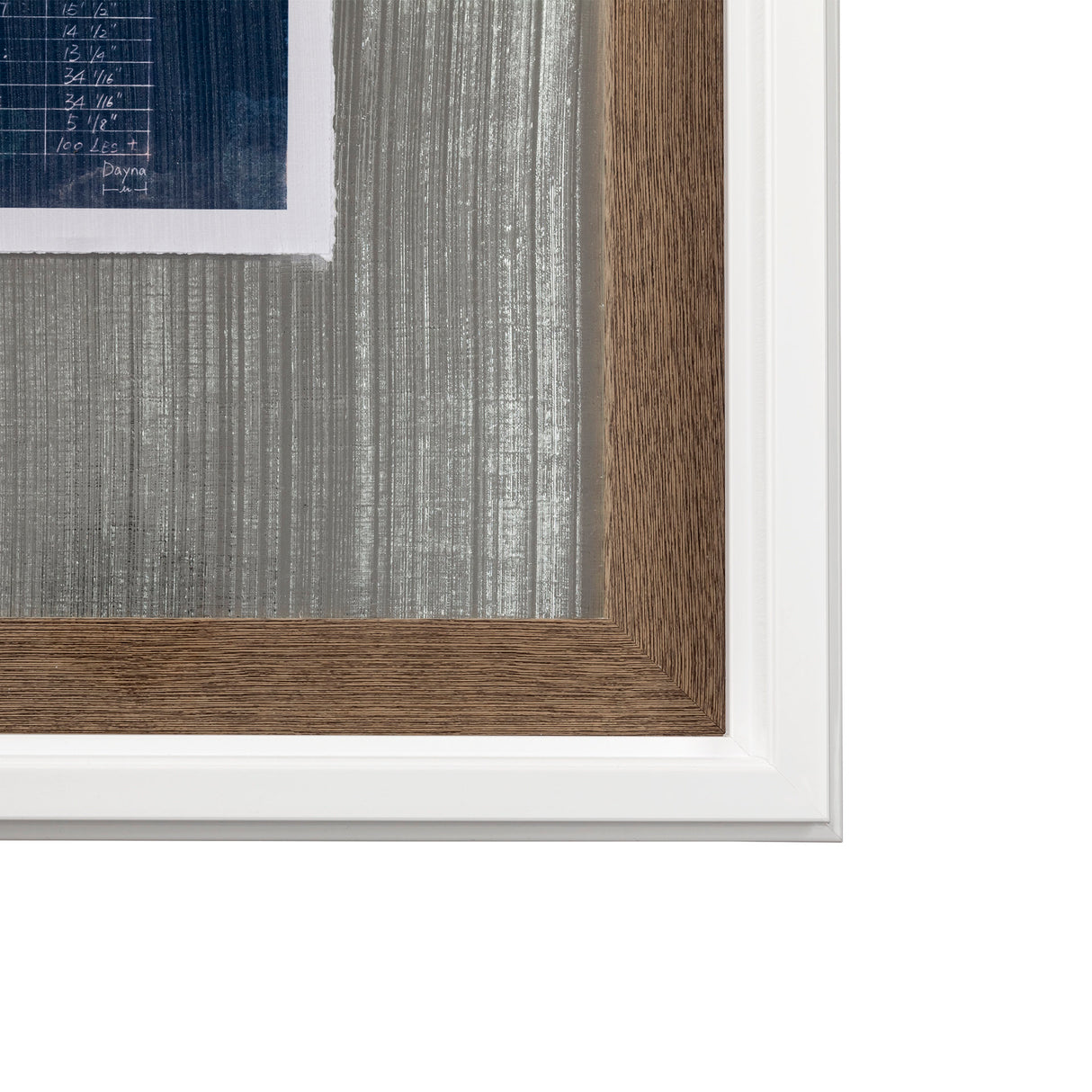 Canoe Blueprint by Dayna a Hand Embellished Textured Framed Art Print Matted under Glass from Mercana - Luna Furniture