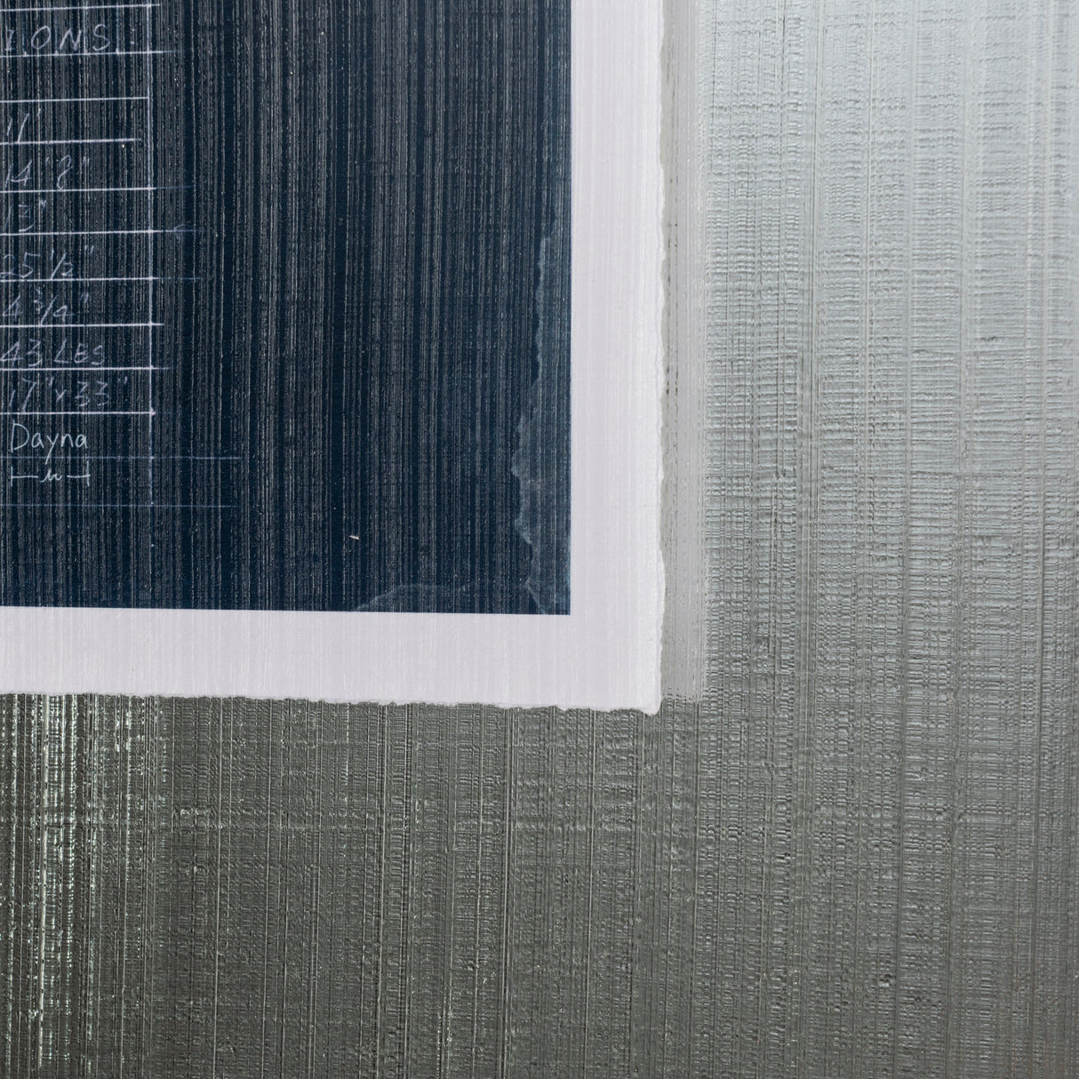 Kayak Blueprint by Dayna a Hand Embellished Textured Framed Art Print Matted under Glass from Mercana - Luna Furniture