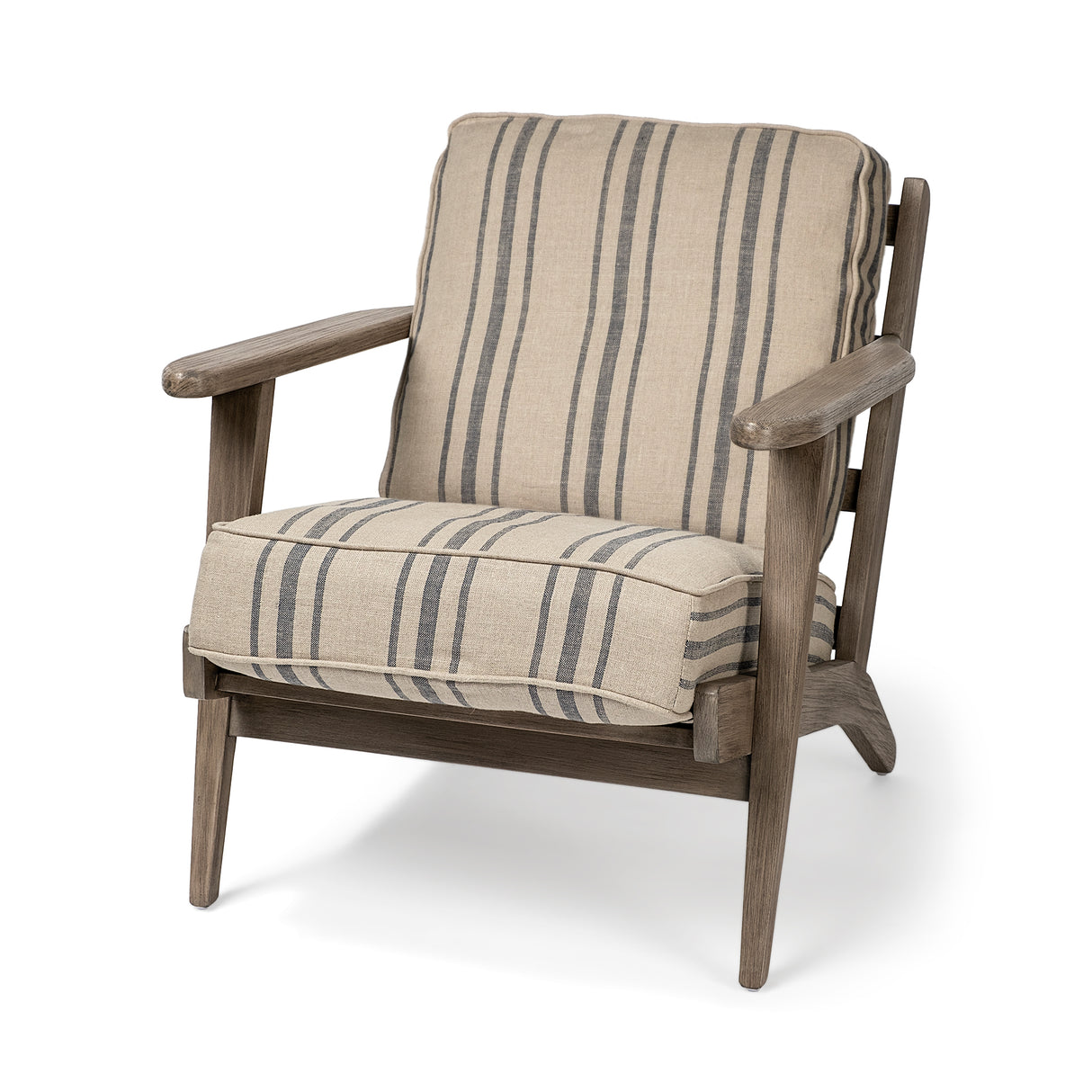 Olympus III Striped Brown Jute Wrapped Wooden Frame Accent Chair from Mercana - Luna Furniture