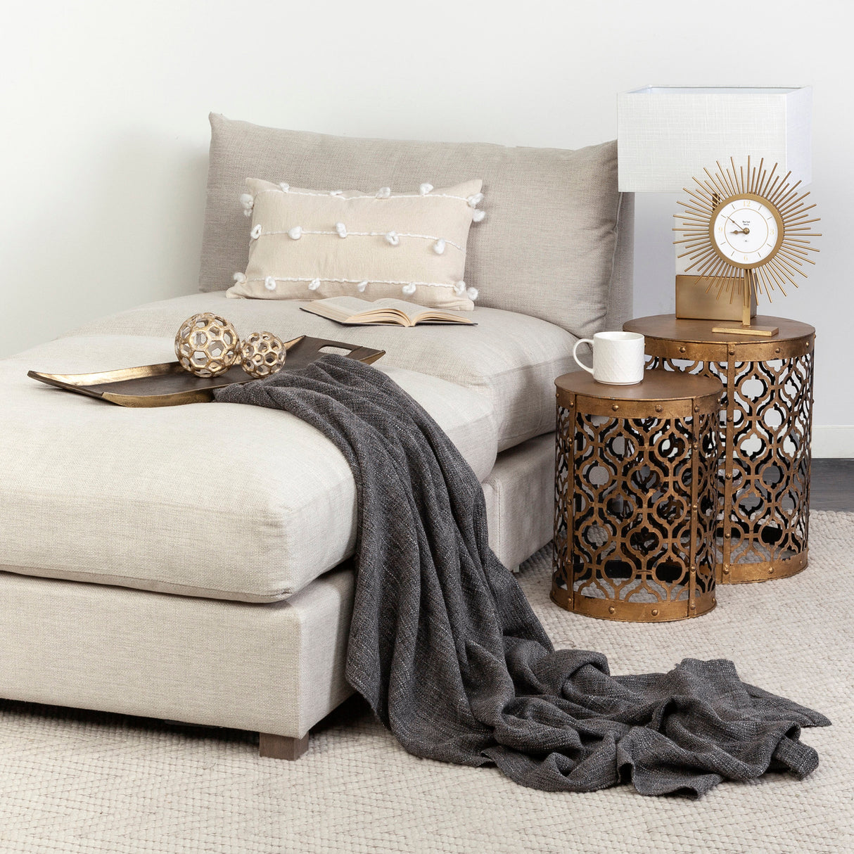 Drey 24L x 10W Gold Rectangular Tray from Mercana - Luna Furniture