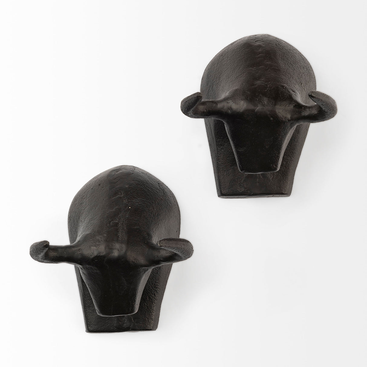 Tauro IV (Set of 2) Black Cast Aluminum Raging Bull Wall Decor from Mercana - Luna Furniture