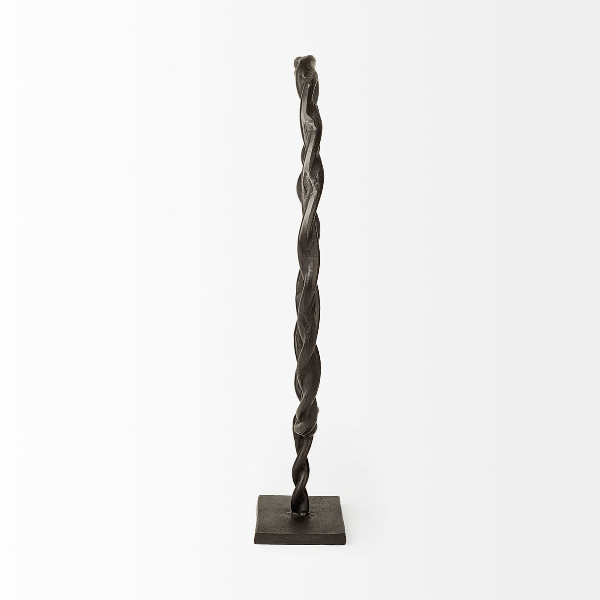 Rizwan (Large) Black Aluminum Braided Circular Object from Mercana - Luna Furniture