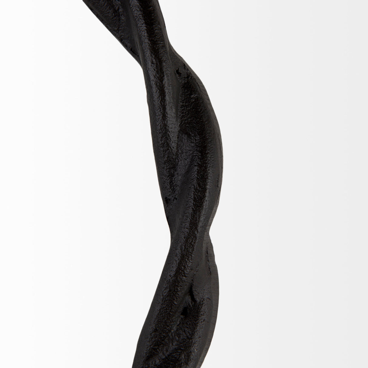 Rizwan 12.0L x 14.0W x 4.5H Black Aluminum Braided Circular Candle Holder from Mercana - Luna Furniture