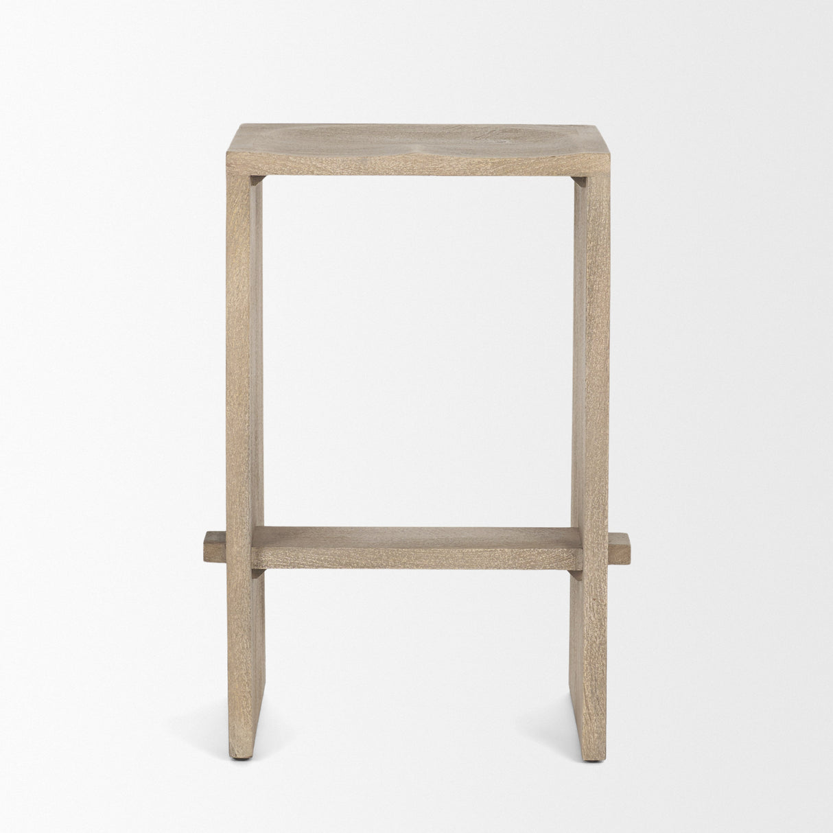 Aida 26" Seat Height Light Gray Wood Counter Stool from Mercana - Luna Furniture