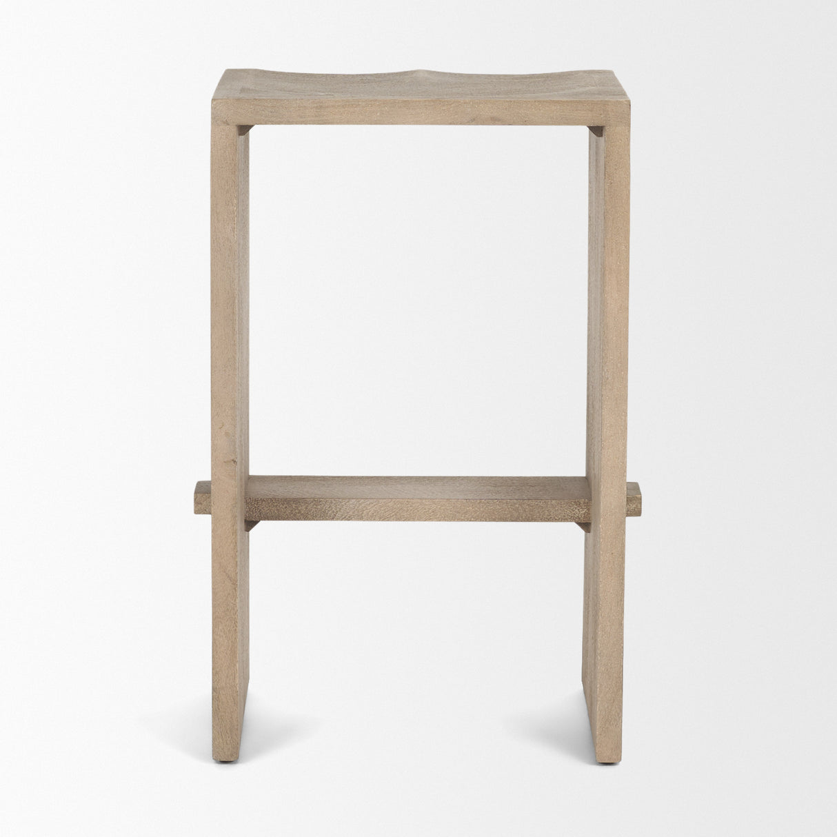 Aida 26" Seat Height Light Gray Wood Counter Stool from Mercana - Luna Furniture