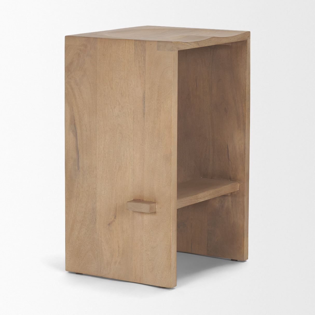 Aida 26" Seat Height Light Brown Wood Counter Stool from Mercana - Luna Furniture