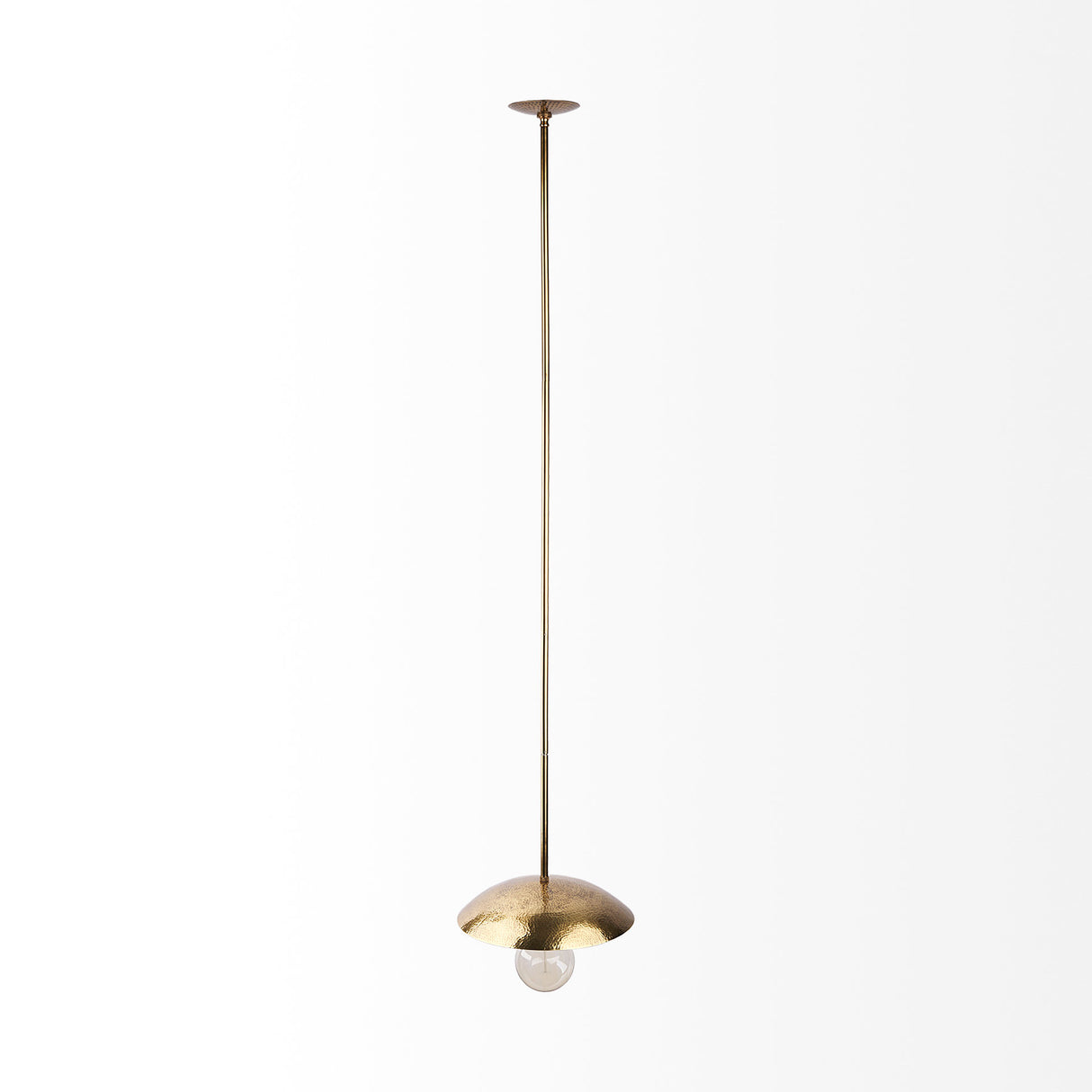 Garnet 13L x 13W Gold Hammered Metal Pendant Light from Mercana - Luna Furniture