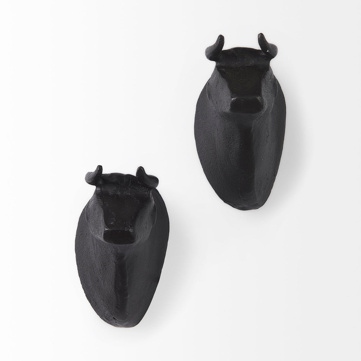 Taurus IV (Set of 2) Black Cast Aluminum Bull Wall Decor from Mercana - Luna Furniture