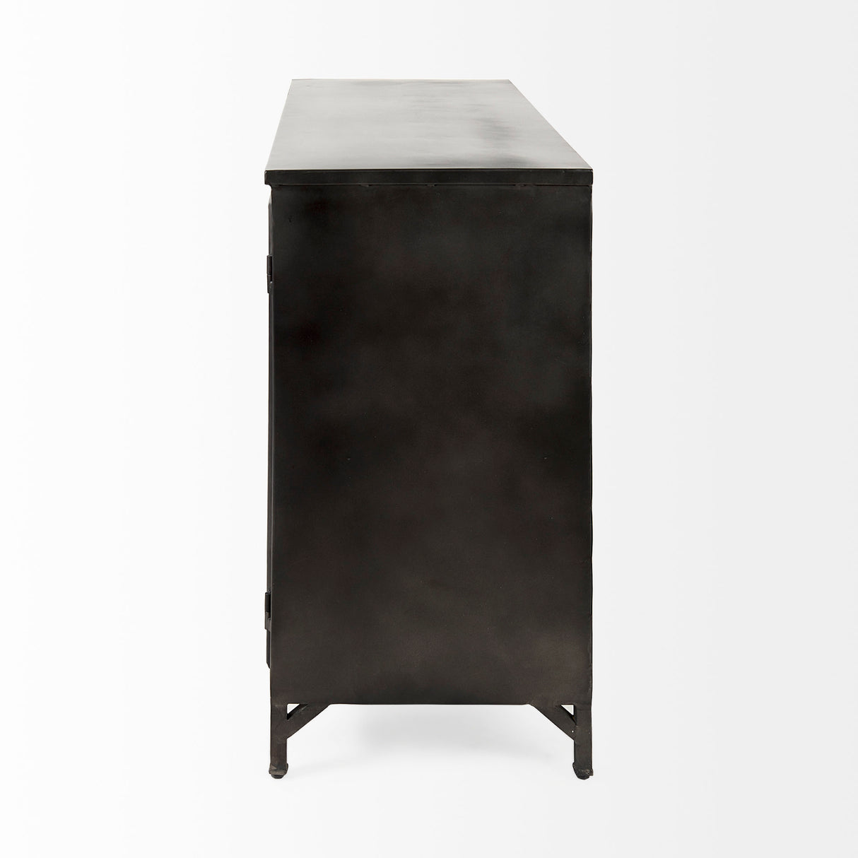 Poppy III 40L x 16W Black Metal With Glass Door Accent Cabinet from Mercana - Luna Furniture