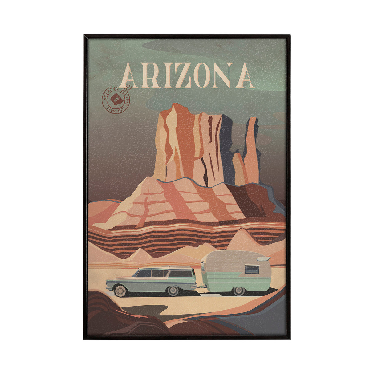 Arizona Go USA (SM) by Mercana Studio a Hand Embellished Decograph Framed Art Print from Mercana - Luna Furniture