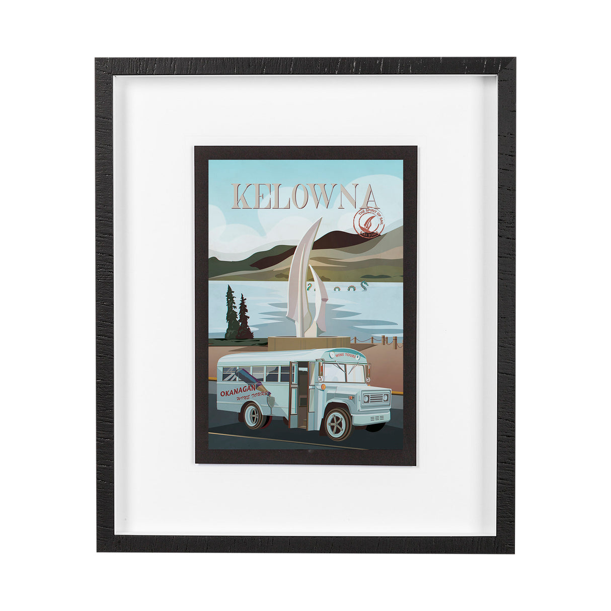 Kelowna Go Canada (SM) by Mercana Studio a Hand Embellished Decograph Framed Art Print from Mercana - Luna Furniture