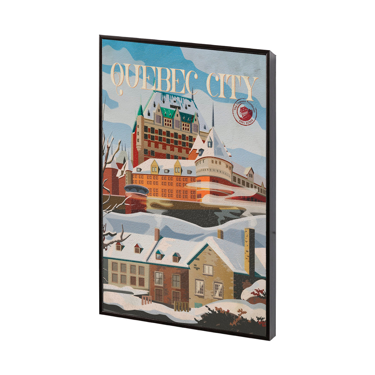 Quebec City Go Canada (SM) by Mercana Studio a Hand Embellished Decograph Framed Art Print from Mercana - Luna Furniture