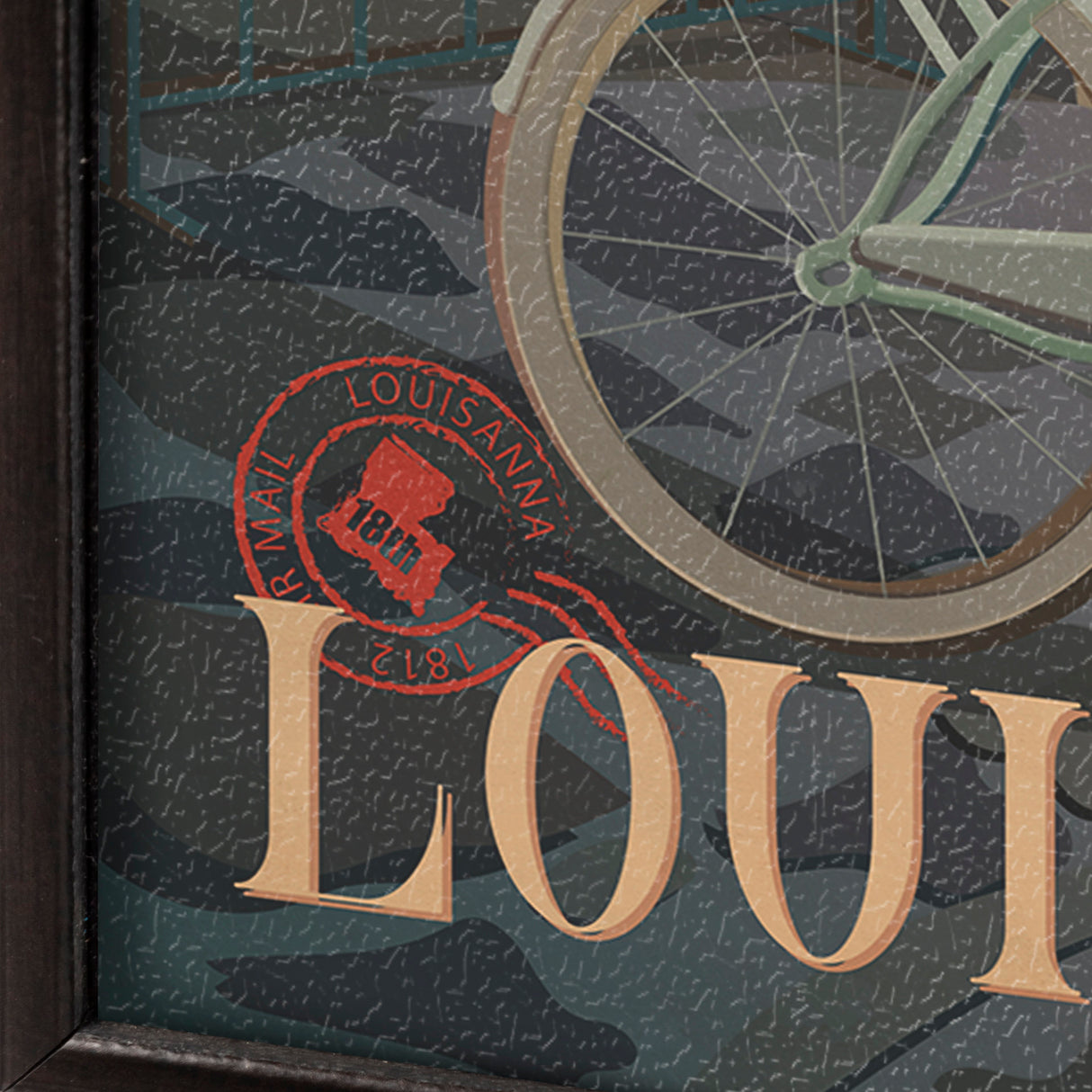 Louisiana Go USA (SM) by Mercana Studio a Hand Embellished Decograph Framed Art Print from Mercana - Luna Furniture