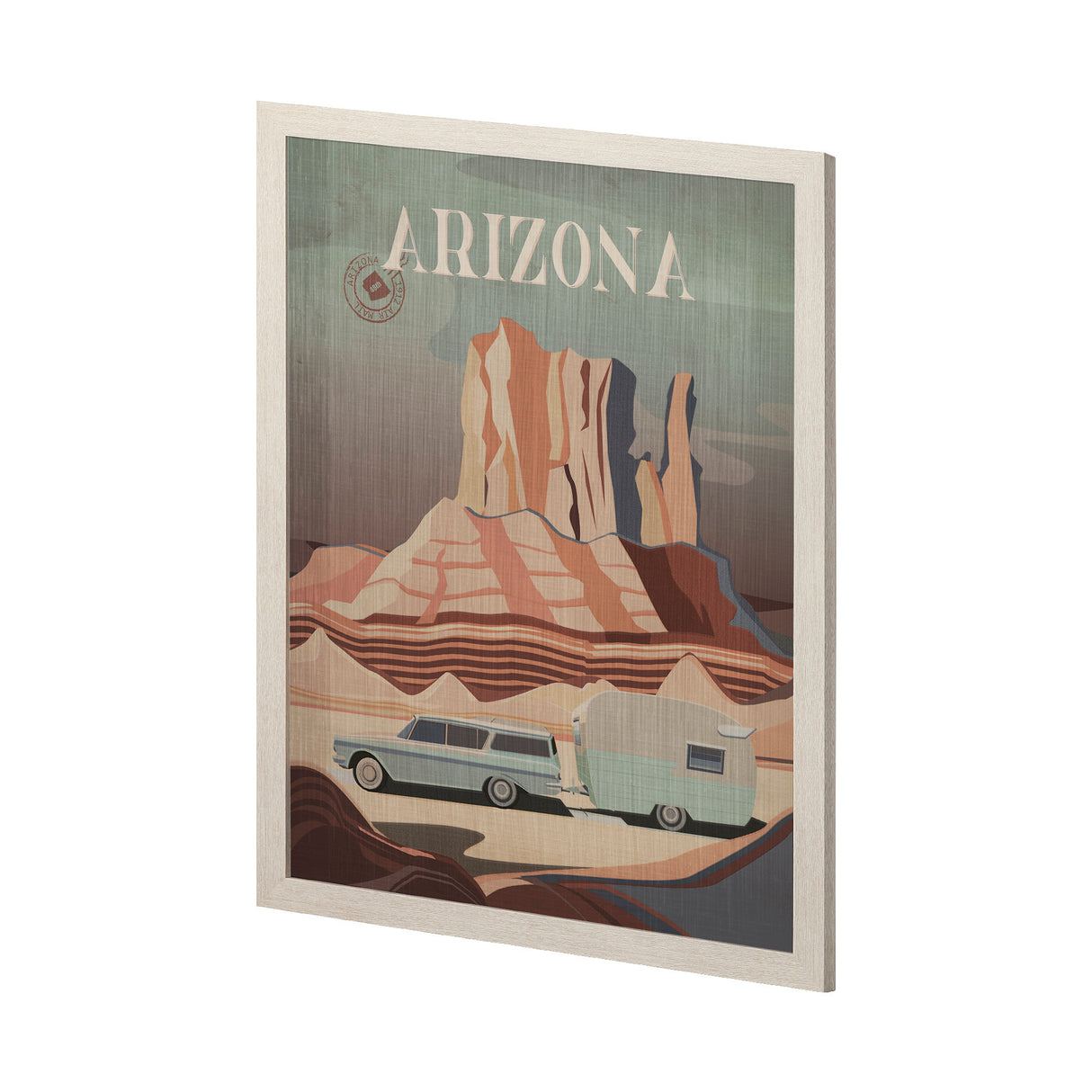 Arizona Go USA (L) by Mercana Studio a Hand Embellished Decograph Framed Art Print from Mercana - Luna Furniture