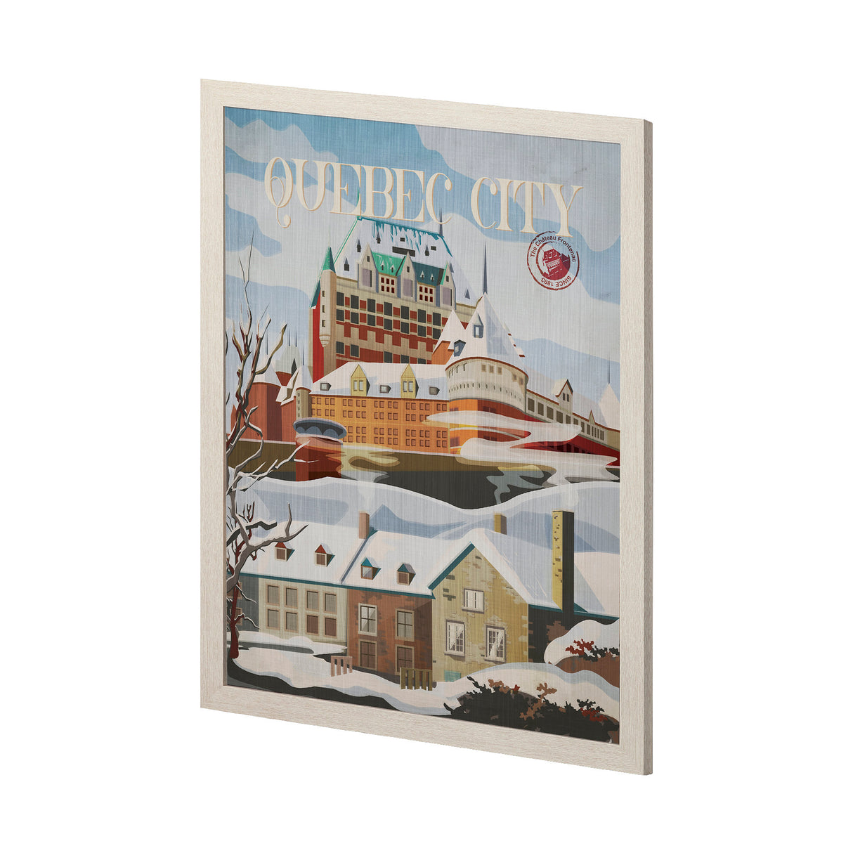 Quebec City Go Canada (L) by Mercana Studio a Hand Embellished Decograph Framed Art Print from Mercana - Luna Furniture