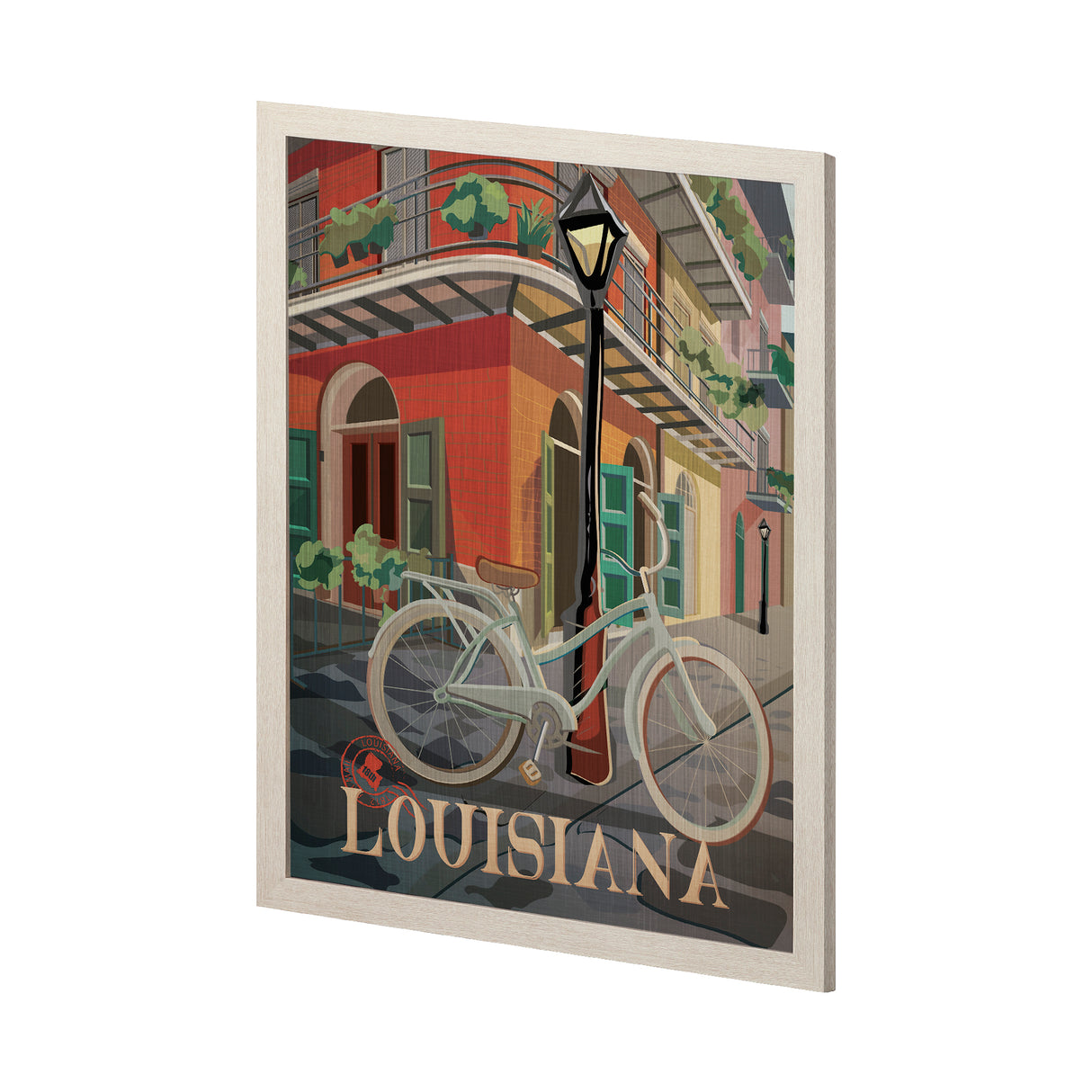Louisiana Go USA (L) by Mercana Studio a Hand Embellished Decograph Framed Art Print from Mercana - Luna Furniture