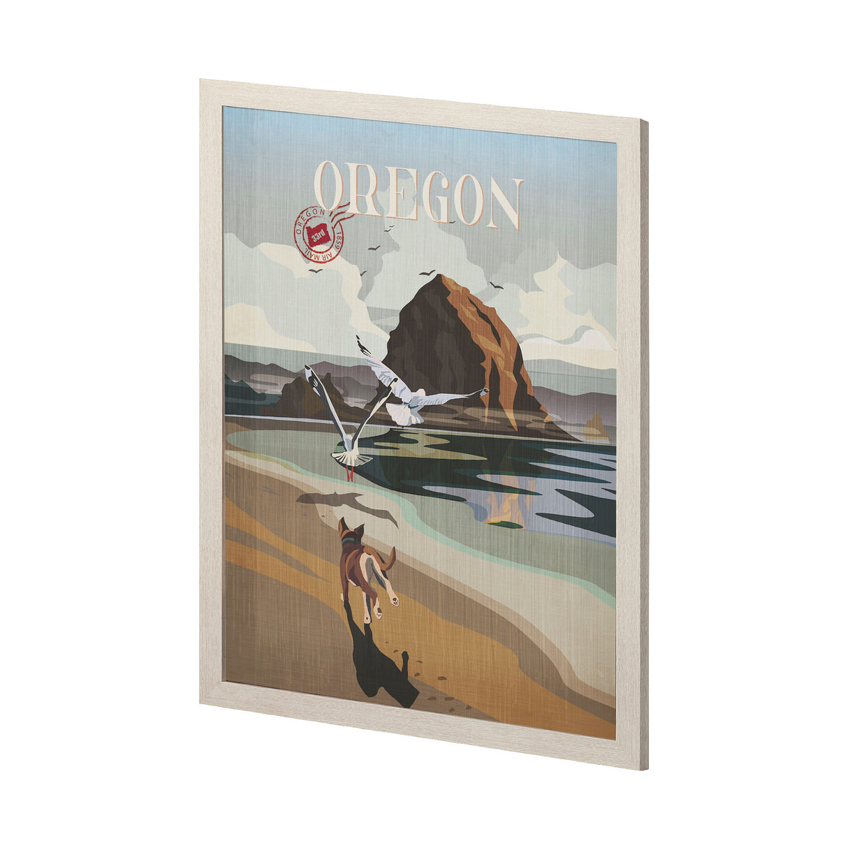 Oregon Go USA (L) by Mercana Studio a Hand Embellished Decograph Framed Art Print from Mercana - Luna Furniture