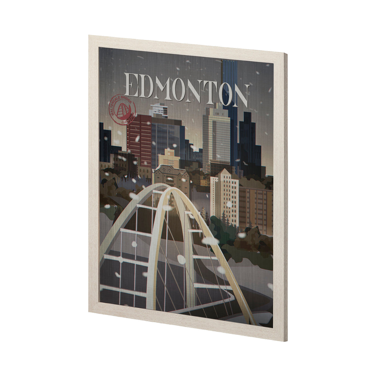 Edmonton Go Canada (L) by Mercana Studio a Hand Embellished Decograph Framed Art Print from Mercana - Luna Furniture