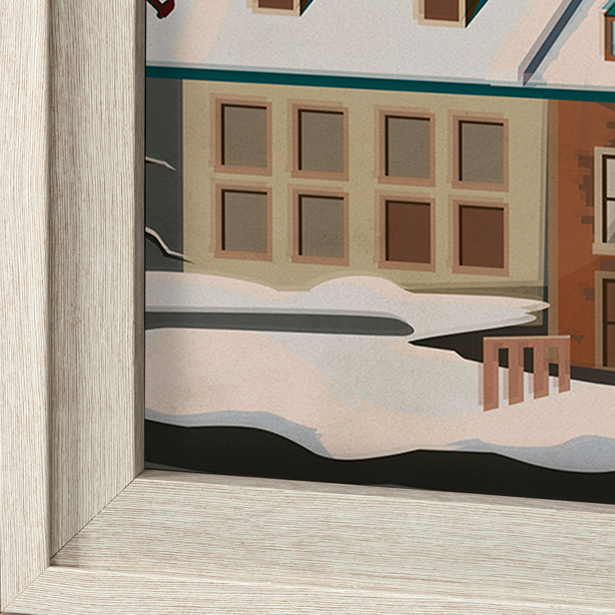 Quebec City Go Canada (XL) by Mercana Studio Hand Embellished Decograph Framed Art Print under Glass from Mercana - Luna Furniture