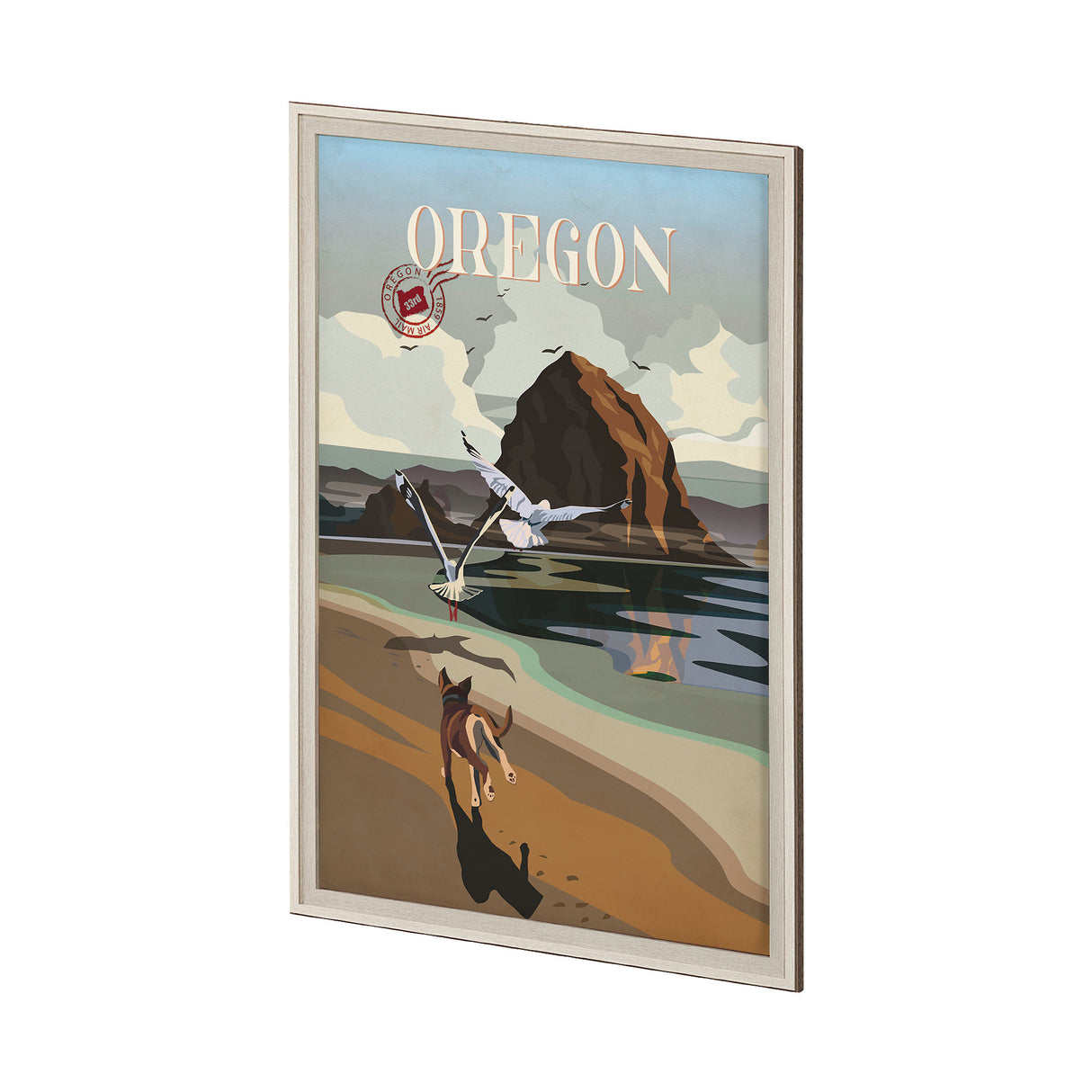 Oregon Go USA (XL) by Mercana Studio a Hand Embellished Decograph Framed Art Print under Glass from Mercana - Luna Furniture