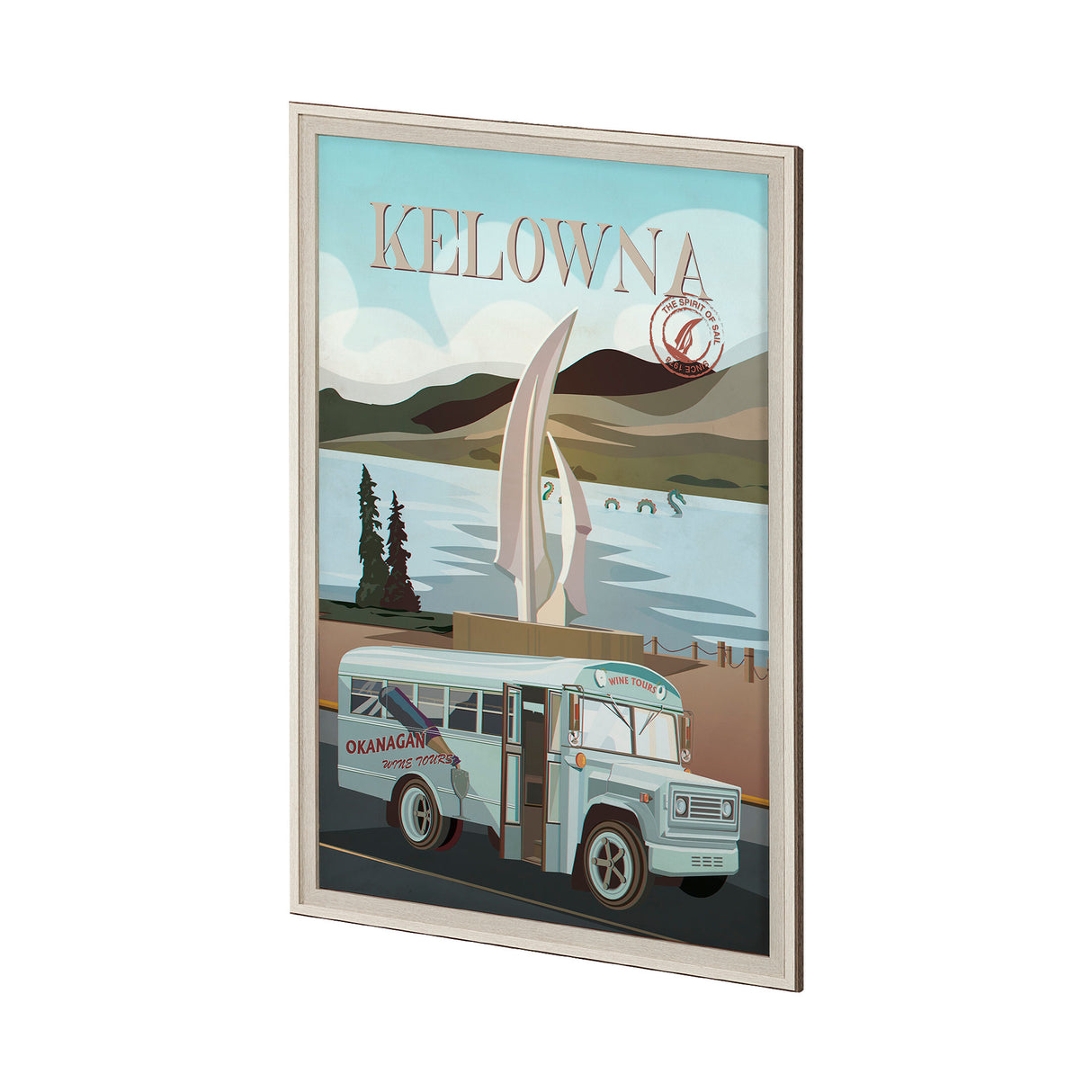 Kelowna Go Canada (XL) by Mercana Studio a Hand Embellished Decograph Framed Art Print under Glass from Mercana - Luna Furniture