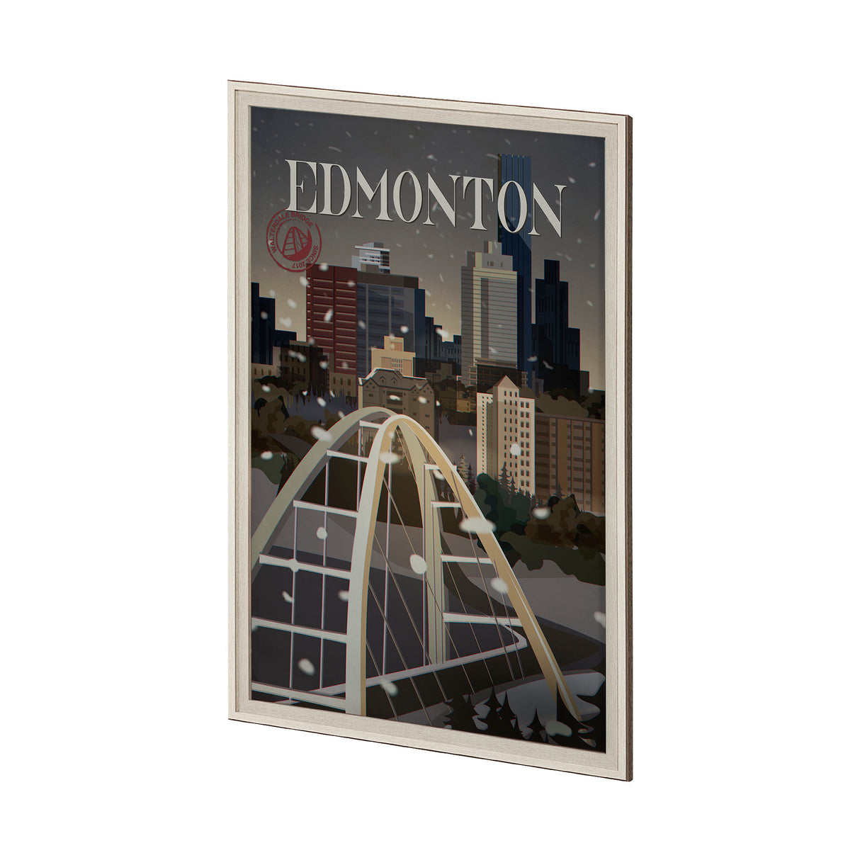 Edmonton Go Canada (XL) by Mercana Studio a Hand Embellished Decograph Framed Art Print under Glass from Mercana - Luna Furniture