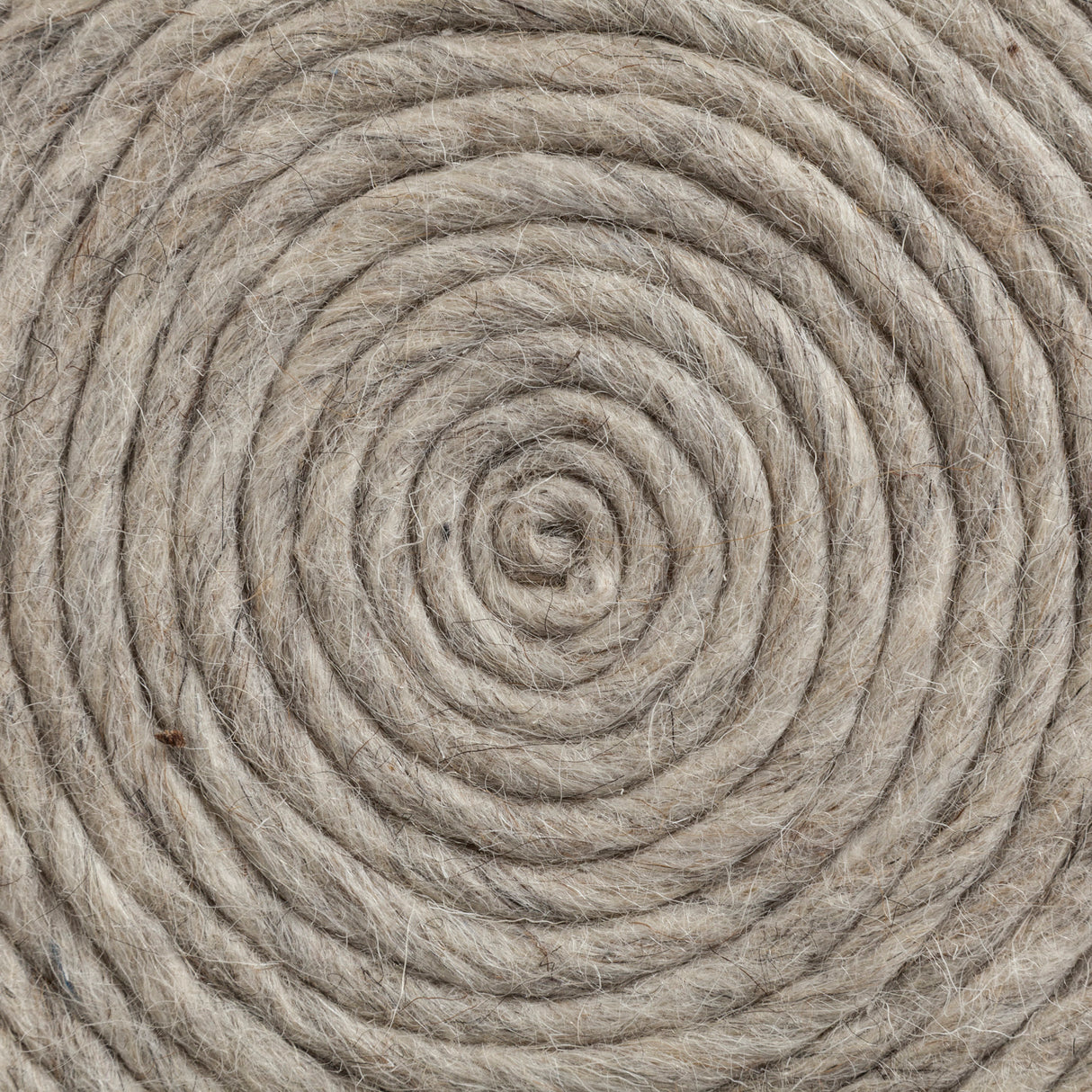 Allium Oatmeal Handwoven Wool Cylindrical Pouf from Mercana - Luna Furniture