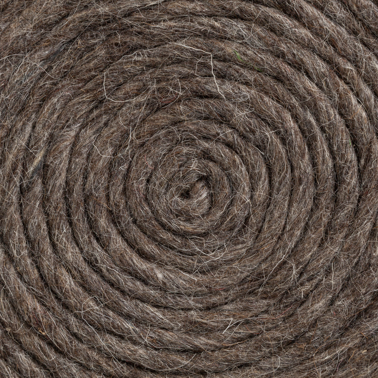 Allium Dark Brown Handwoven Wool Cylindrical Pouf from Mercana - Luna Furniture