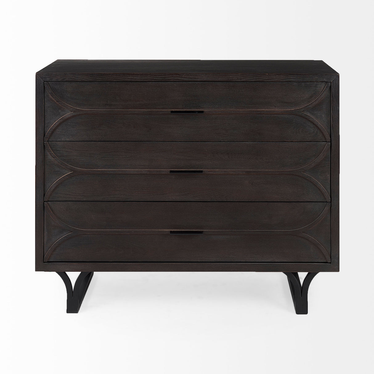 Giselle I 40L x 16W Dark Brown Fir Veneer 3 Drawer Accent Cabinet from Mercana - Luna Furniture