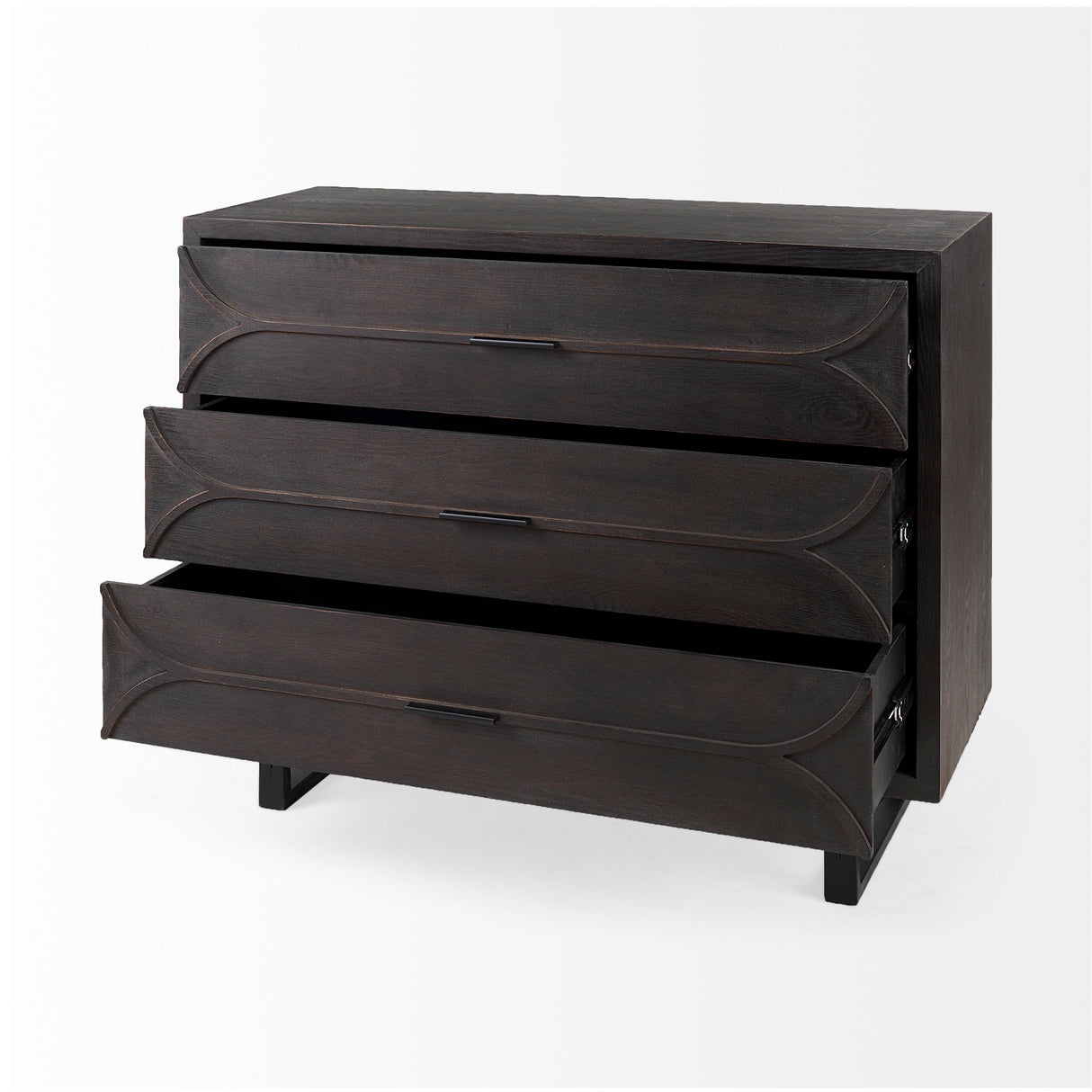 Giselle I 40L x 16W Dark Brown Fir Veneer 3 Drawer Accent Cabinet from Mercana - Luna Furniture
