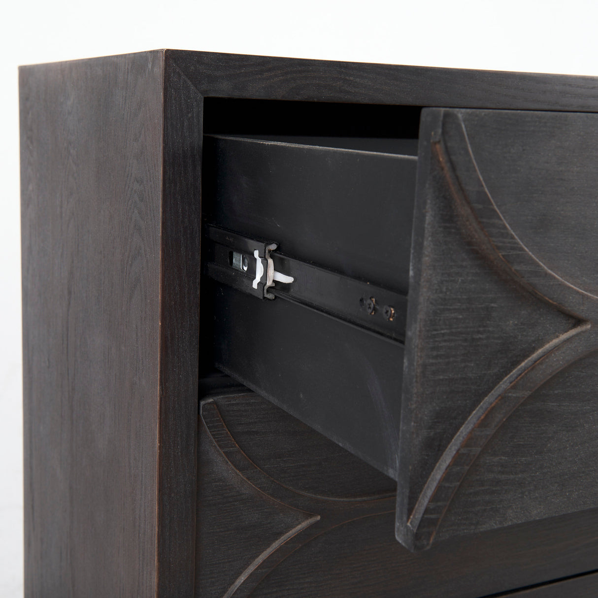 Giselle I 40L x 16W Dark Brown Fir Veneer 3 Drawer Accent Cabinet from Mercana - Luna Furniture