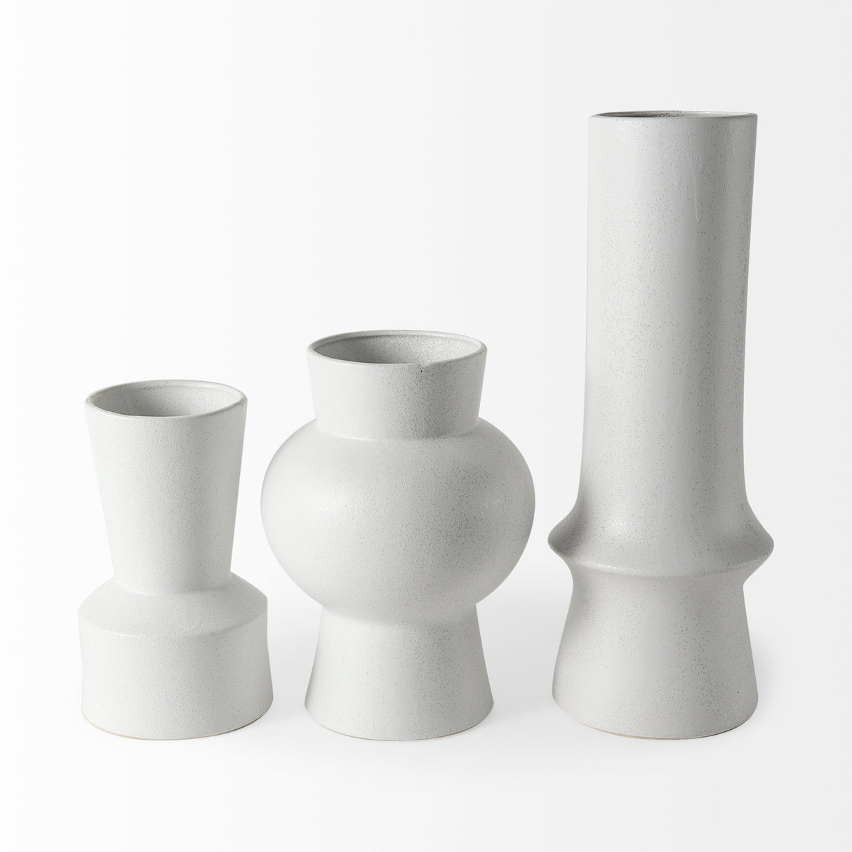 Laforge 17.3H White Ceramic Vase from Mercana - Luna Furniture