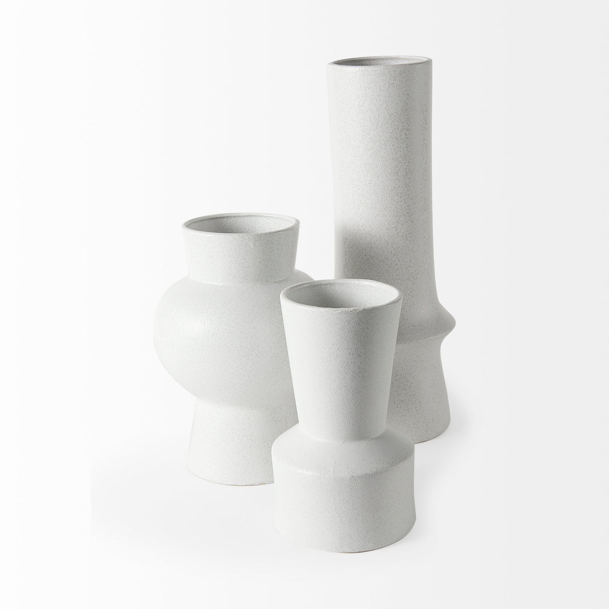 Laforge 17.3H White Ceramic Vase from Mercana - Luna Furniture