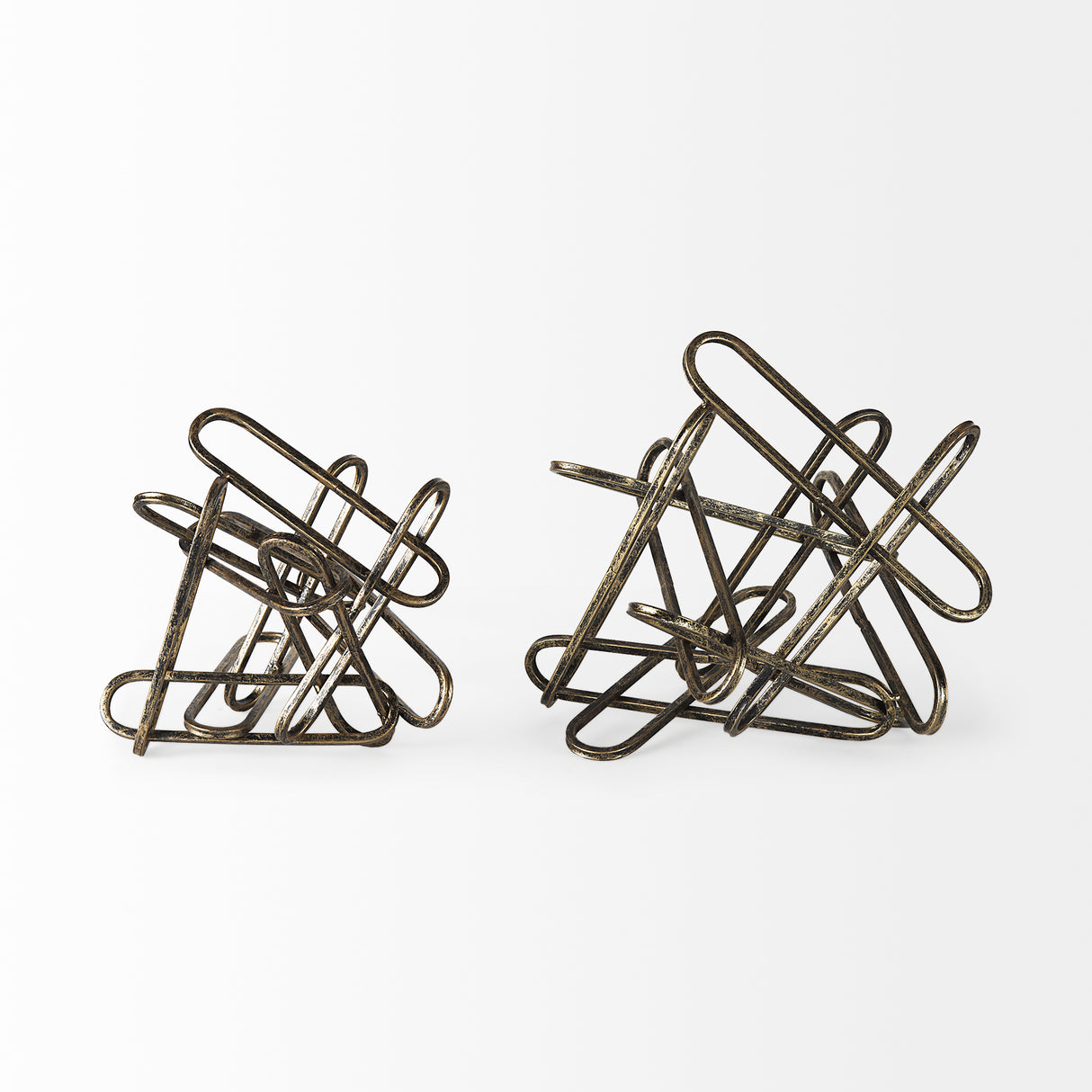 Henderson II 10L x 12W Gold Metal Paperclip Object from Mercana - Luna Furniture