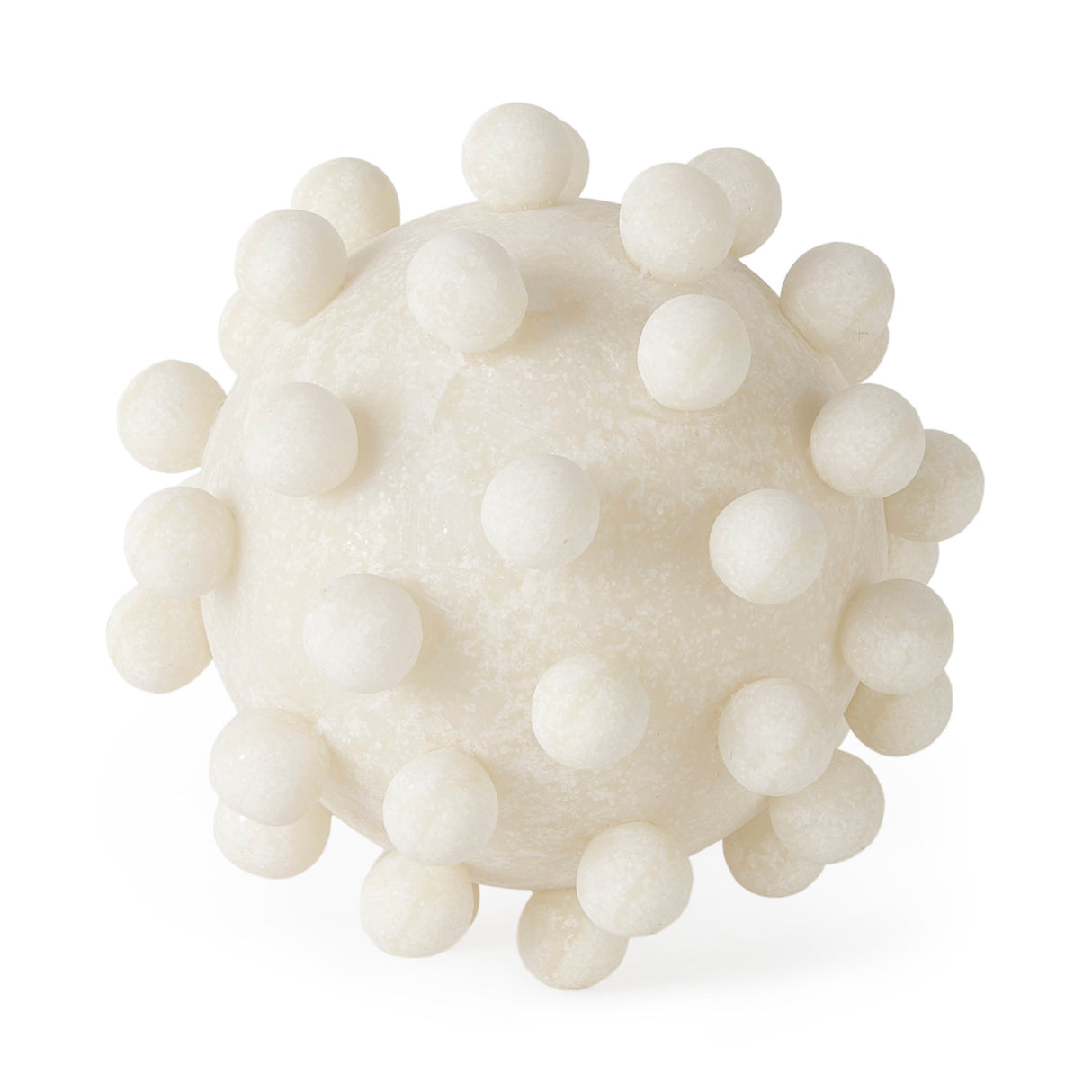 Malo 5.9L x 5.9W x 5.9H Cream Resin Large Sphere Decorative Object from Mercana - Luna Furniture