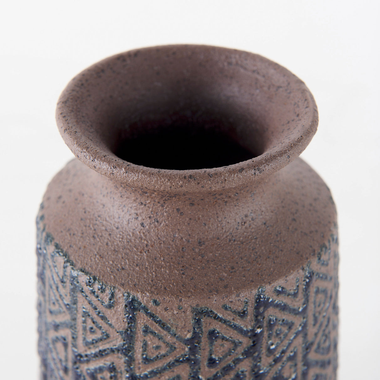 Sefina II Medium Brown/Black Patterned Ceramic Vase from Mercana - Luna Furniture